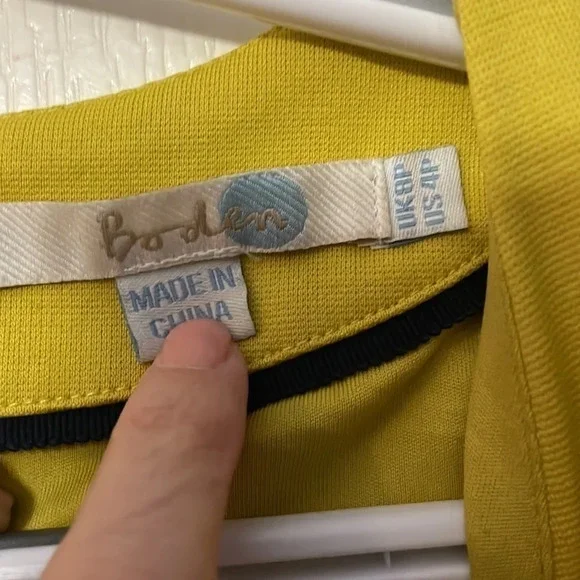 Boden, size 4P muted yellow dress - Picture 2 of 5